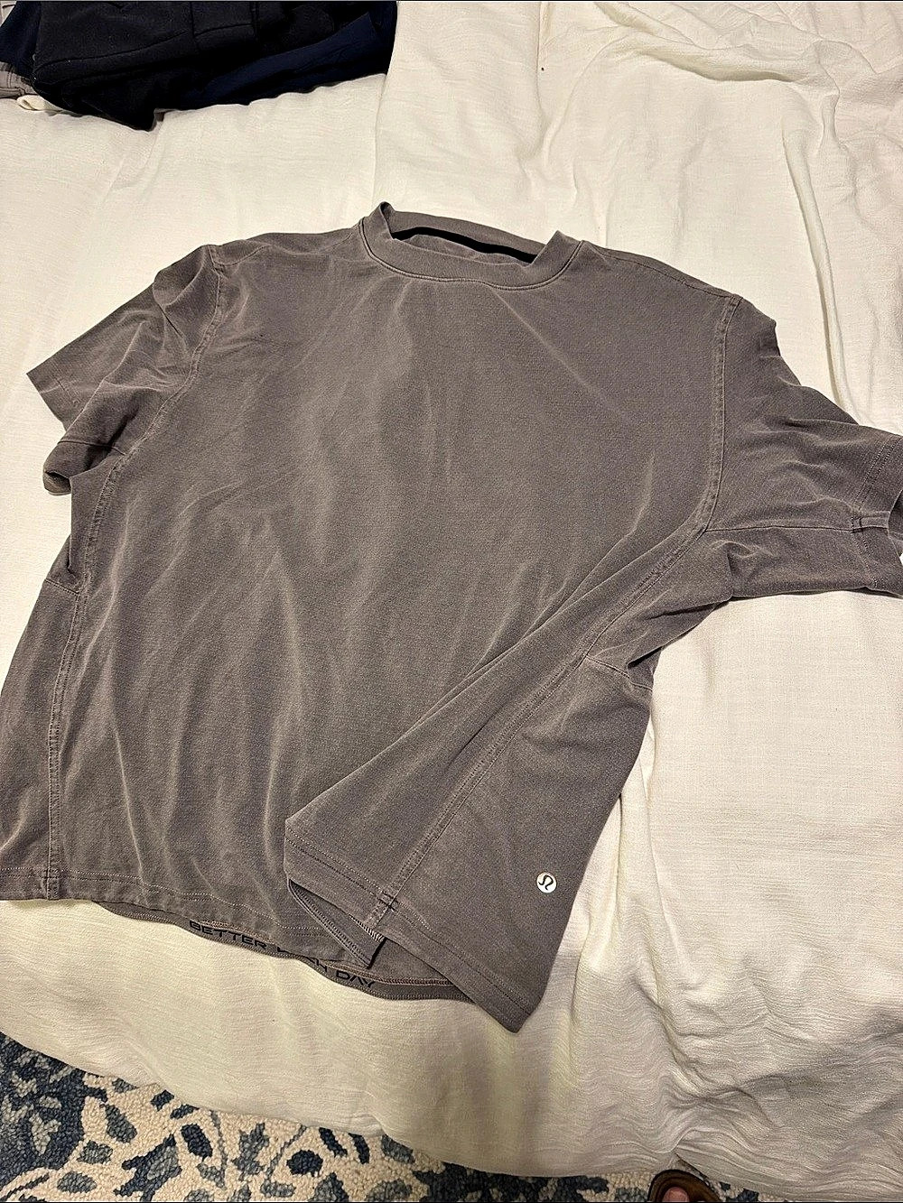 Lululemon Jersey Training Short-Sleeve Shirt Gray Short Sleeve Tee